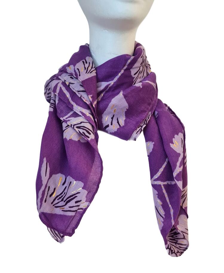 Foulard da donna con stampa autunnale con dettaglio luminoso 12177 MARTISSIMA MARTISSIMA